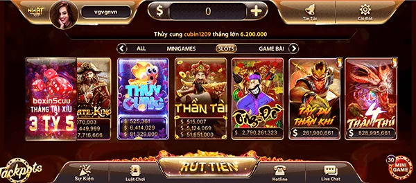 Slot game Nhatvip sôi động, đa dạng sắc màu